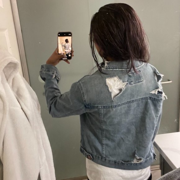 Distressed Denim Jacket - Picture 2 of 4
